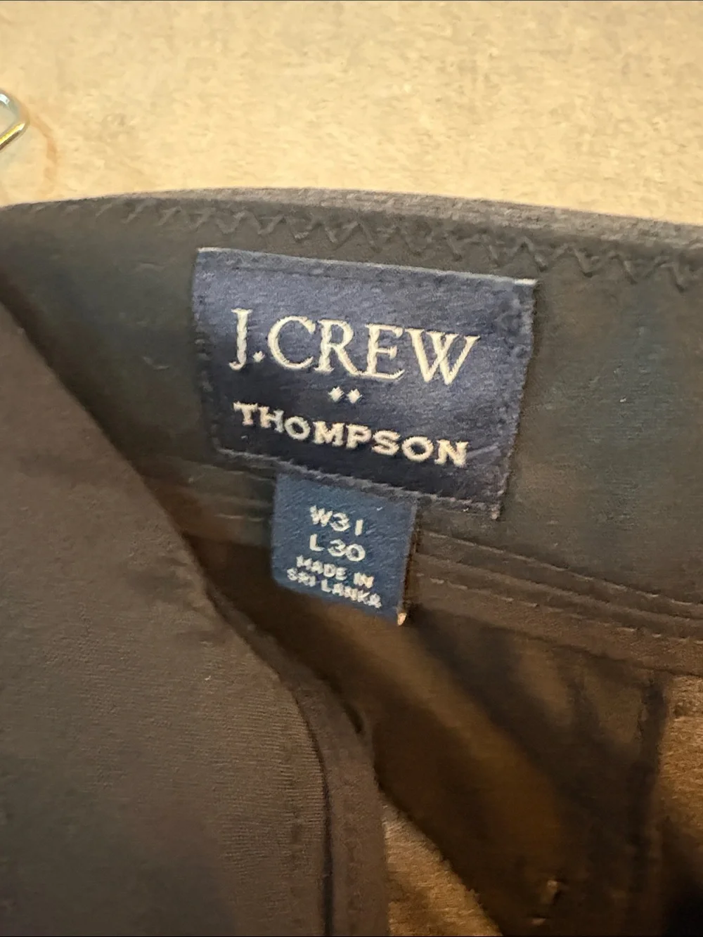 J. Crew Thompson Men's Dress Pants in Charcoal W31 L30